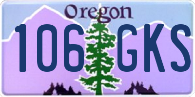 OR license plate 106GKS