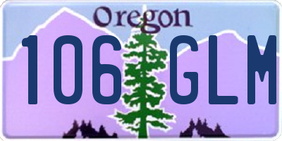 OR license plate 106GLM