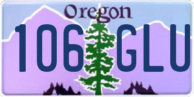 OR license plate 106GLU