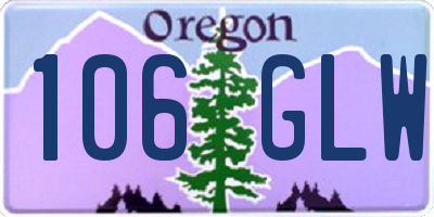 OR license plate 106GLW