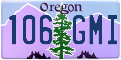 OR license plate 106GMI
