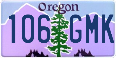 OR license plate 106GMK