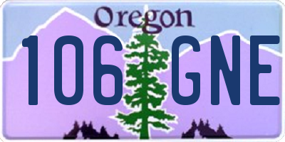 OR license plate 106GNE