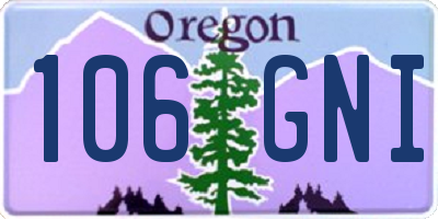 OR license plate 106GNI