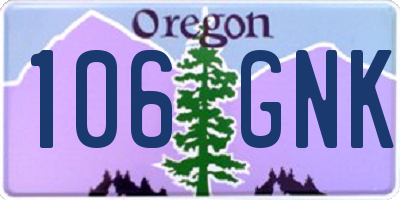 OR license plate 106GNK