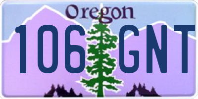 OR license plate 106GNT