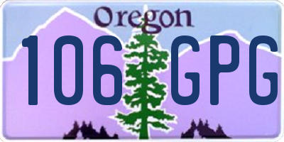 OR license plate 106GPG