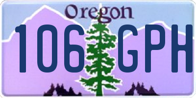 OR license plate 106GPH