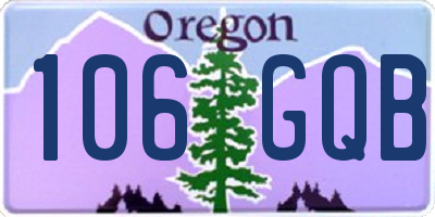 OR license plate 106GQB