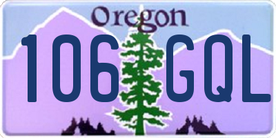 OR license plate 106GQL