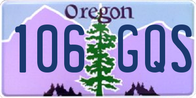 OR license plate 106GQS