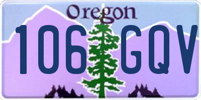 OR license plate 106GQV