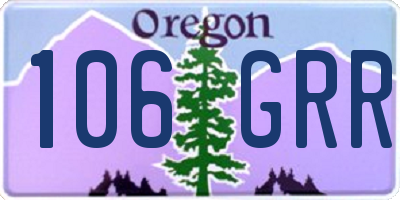 OR license plate 106GRR