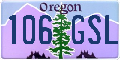 OR license plate 106GSL
