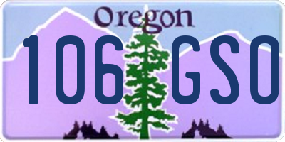 OR license plate 106GSO