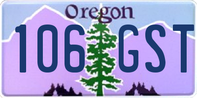 OR license plate 106GST