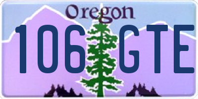 OR license plate 106GTE