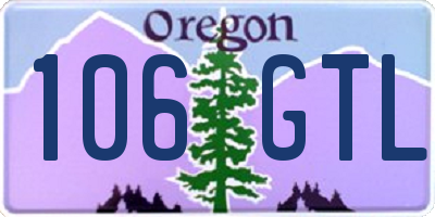 OR license plate 106GTL