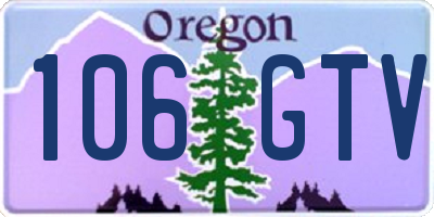 OR license plate 106GTV