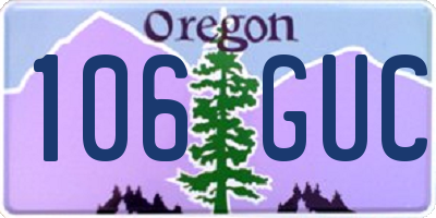 OR license plate 106GUC