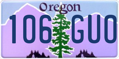 OR license plate 106GUO