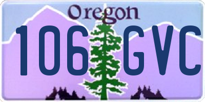 OR license plate 106GVC