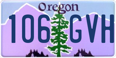 OR license plate 106GVH