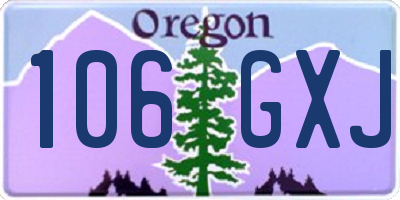 OR license plate 106GXJ