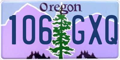 OR license plate 106GXQ