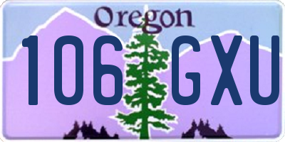 OR license plate 106GXU