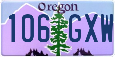 OR license plate 106GXW