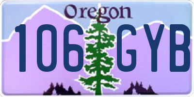 OR license plate 106GYB