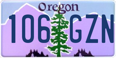 OR license plate 106GZN