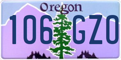 OR license plate 106GZO