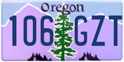 OR license plate 106GZT