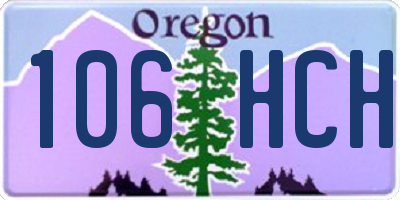 OR license plate 106HCH