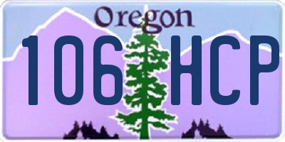OR license plate 106HCP