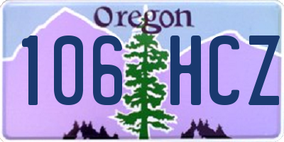 OR license plate 106HCZ