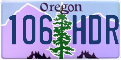 OR license plate 106HDR