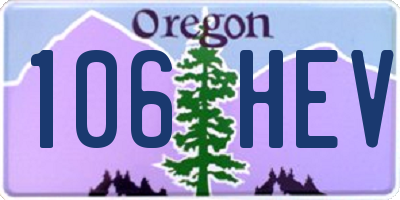 OR license plate 106HEV