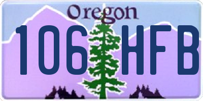 OR license plate 106HFB