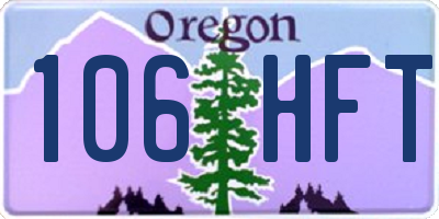 OR license plate 106HFT