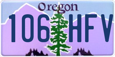 OR license plate 106HFV
