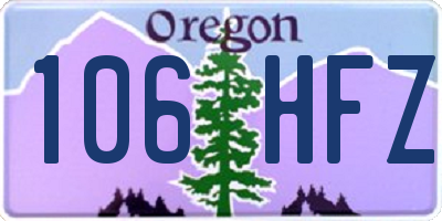 OR license plate 106HFZ