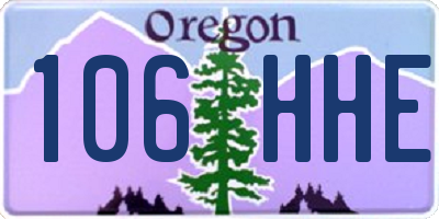 OR license plate 106HHE