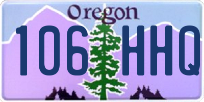 OR license plate 106HHQ
