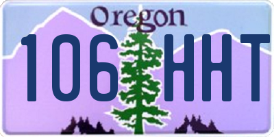 OR license plate 106HHT