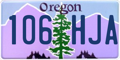 OR license plate 106HJA