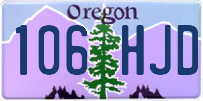 OR license plate 106HJD