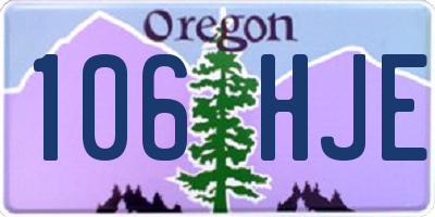 OR license plate 106HJE